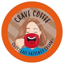 Crave Beverages Chocolate Hazelnut Creme Flavored Pods, Keurig 2.0,40 Count