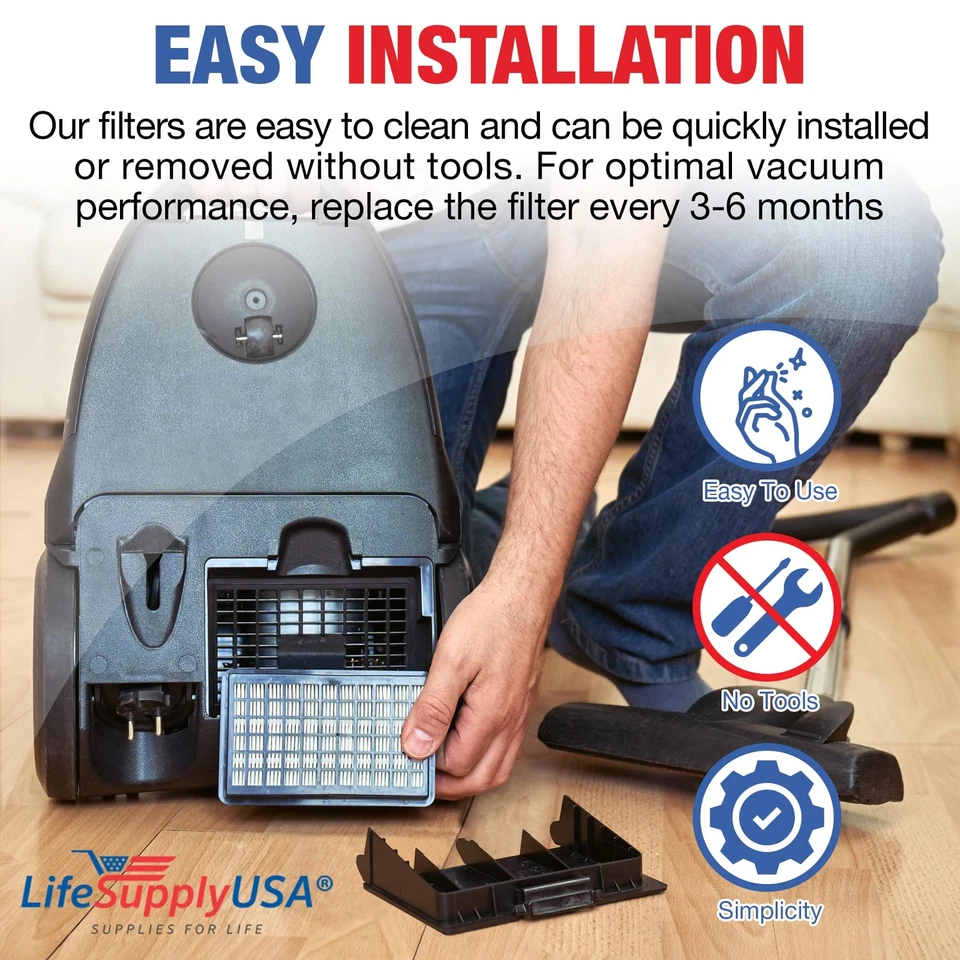 Repuesto de filtro de vacío húmedo/seco LifeSupplyUSA funda de espuma compatible con Foto 4 de 4
