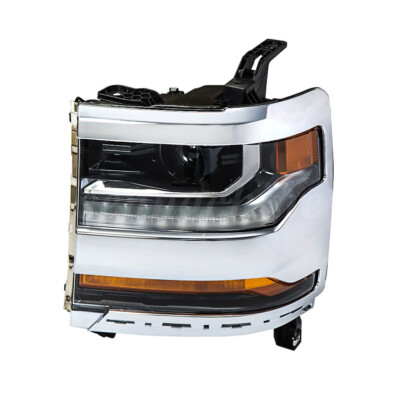 LABLT Headlight Lamp Chrome HID For 2016-2018 Silverado 1500 Driver Left Side