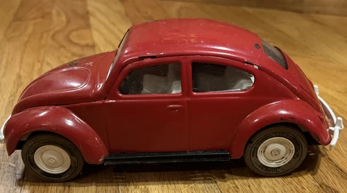 1960’s Tonka Volkswagen Beetle Red Pressed Steel Car 52680 Vintage Collectible