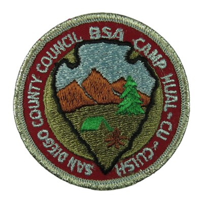San Diego County Council CA Camp HUAL-CU-CUISH Camp Patch SMY Bdr (WY1062)