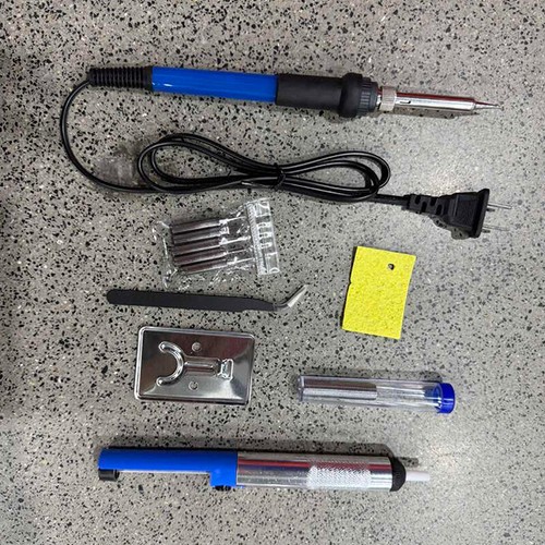 Adjustable Temperature Soldering Iron Welding Kit 11 Piece Set EU Plug SN - Picture 3 of 8