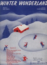 VTG Sheet Music - Winter Wonderland - Dick Smith Felix Bernard - 1934