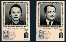 carte  1er jour les 4  héros de la résistance    1958