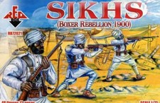 REDBOX 1:72 RB72021 BOXER REBELLION 1900 SIKHS 48 FIGURES/12 POSES TAN