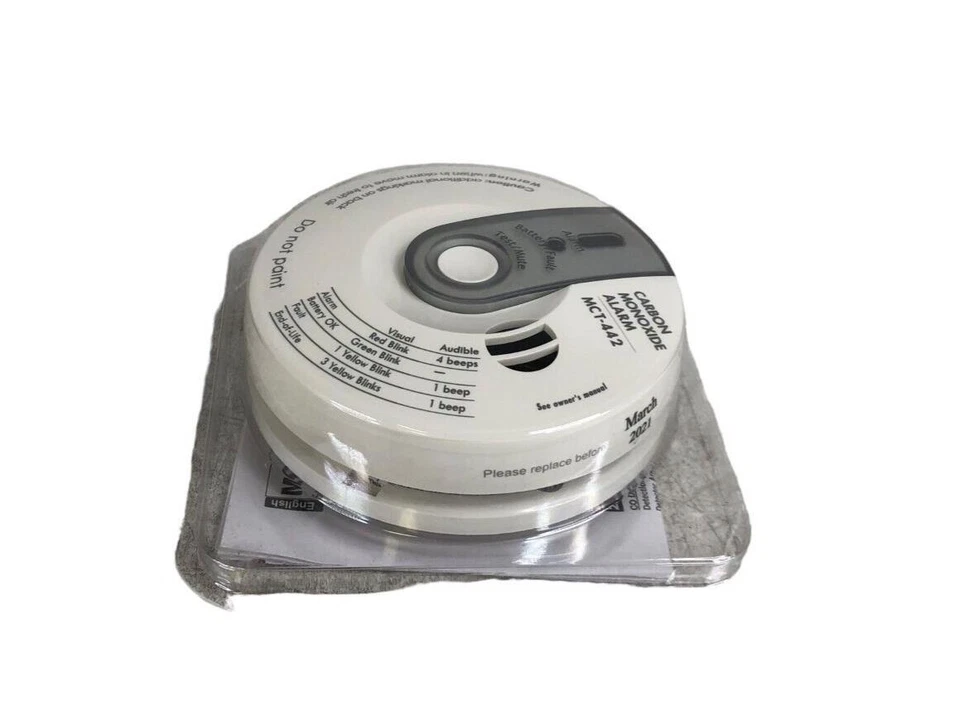 Visonic MCT-442 N SMA (2.4GHz) WH Wireless Carbon Monoxide Detector New - Image 4 of 4