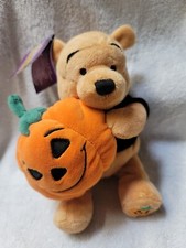 Halloween UK Disney Pooh holding Pumpkin Black Shirt bag beanie Mbbp Plush Beans