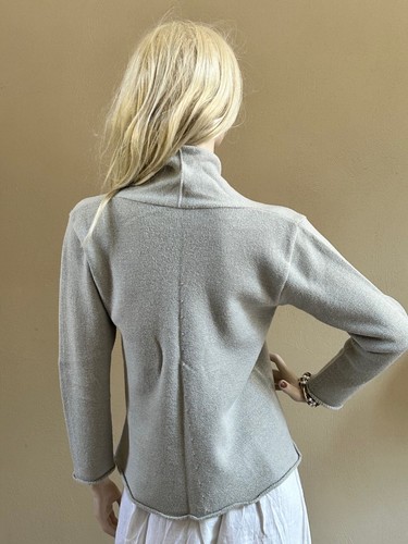 OSKA ARTSY LANA/VISCOSA/NYLON GRIS CLARO SUÉTER JERSEY TALLA I/1 USADO EN EXCELENTE ESTADO - Imagen 6 de 7