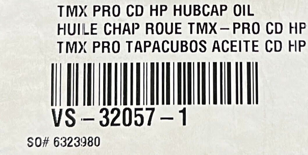 VS-32057-1 Genuine Hendrickson Tmx Pro Cd Hp Hubcap Oil OEM - New