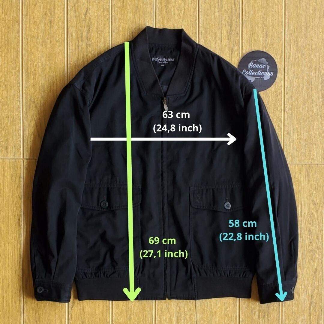 SAINT LAURENT ハリントンジャケット Vintage 90s Luxury Yves Saint Laurent Harrington Jacket - Etsy