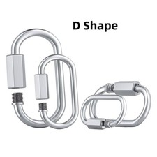 Carabiner Quick link Strap Connector Steel Chain Repair Shackle D Shape M3 - M14