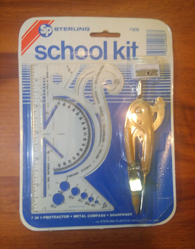 Vtg 70s #608 Sterling Metal Compass Sharpener French Curve Protractor ...