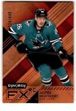 2021-22 UD Synergy FX Orange Jasper Weatherby Rookie /449 #FXR-JW San Jose