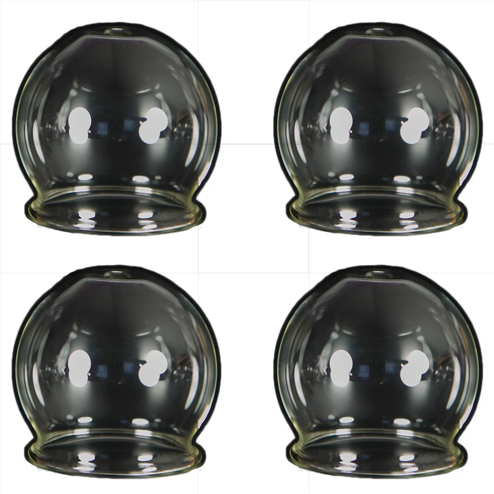 LAUSCHAER GLAS Set of 4 fire cuppers 5 cm, hand blown, cupping glass, cupping glasses Lauscha glass