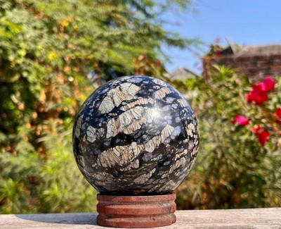 Beautiful Large 100MM Natural Que Sera Stone Sphere Healing Metaphysical Power 