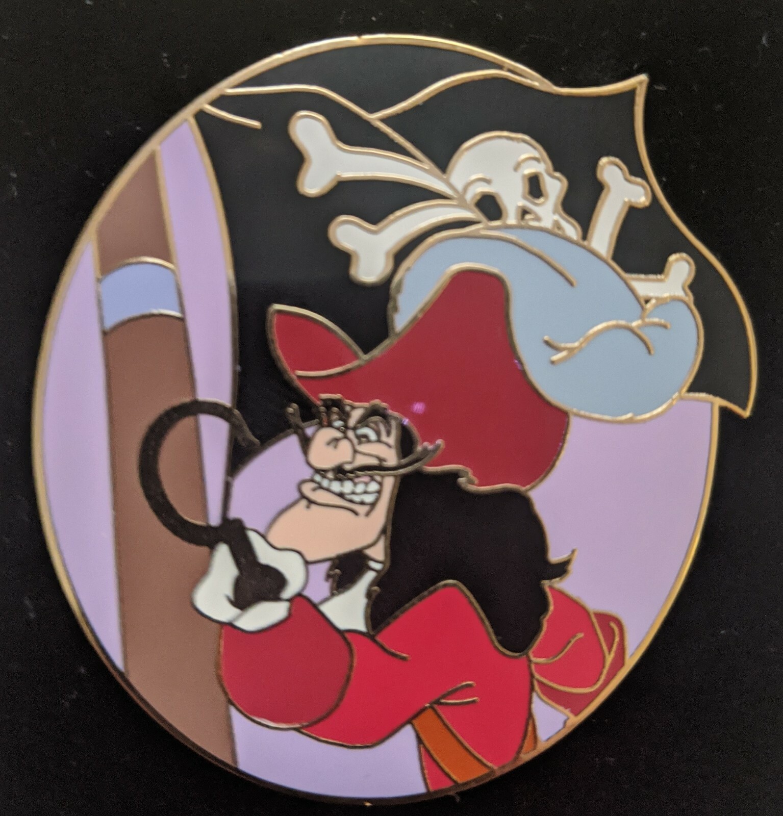 Disney Auctions Peter Pan Villain Captain Hook Jolly Pirate Flag LE 500 Pin