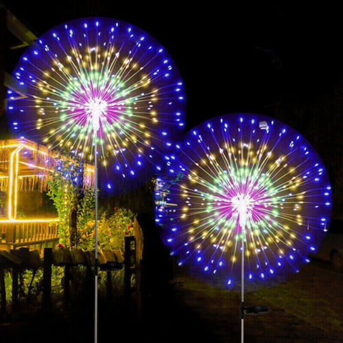 Solar Firework Light Lawn Lamp Outdoor Garden Yard Pathway Decor Lamp Waterproof - Picture 1 of 37