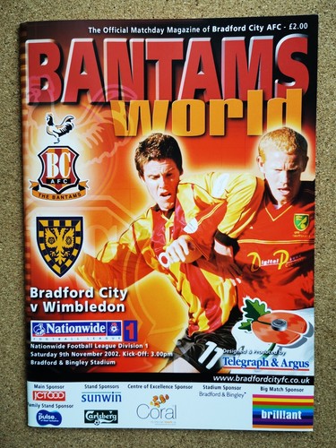 Programme Bradford City Football Club Valley Parade Programmes Various Opponents - Picture 135 of 151
