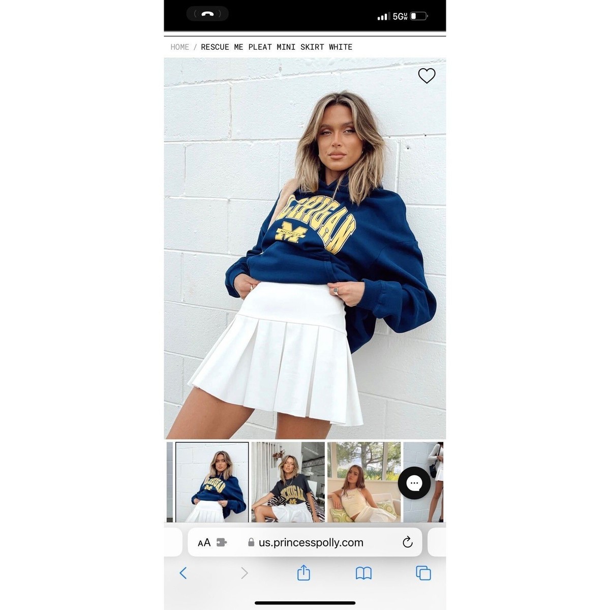 Princess Polly Rescue Me PLEAT Mini Skirt