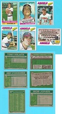 1976-77 Topps California Angels 6 card lot, all diff. players, Tanana, NM-MT!
