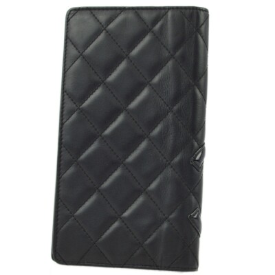 Chanel Black Calfskin Cambon Ligne Long Wallet KK32646 | eBay