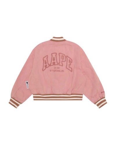 Aape By A Bathing Ape Women's Varsity Denim Jacket 2025 MOONFACE AAPLJW7712XAO - Picture 4 of 7