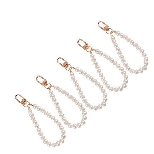 Set of 2 Perlenschlüsselkette Handgelenk Telefongurt Tasche Hängende Dekoration - Zdjęcie 11 z 12