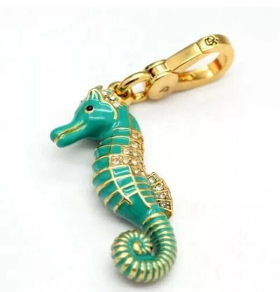 Dije colgante de caballito de mar esmaltado 3D raro Foto 4 de 4