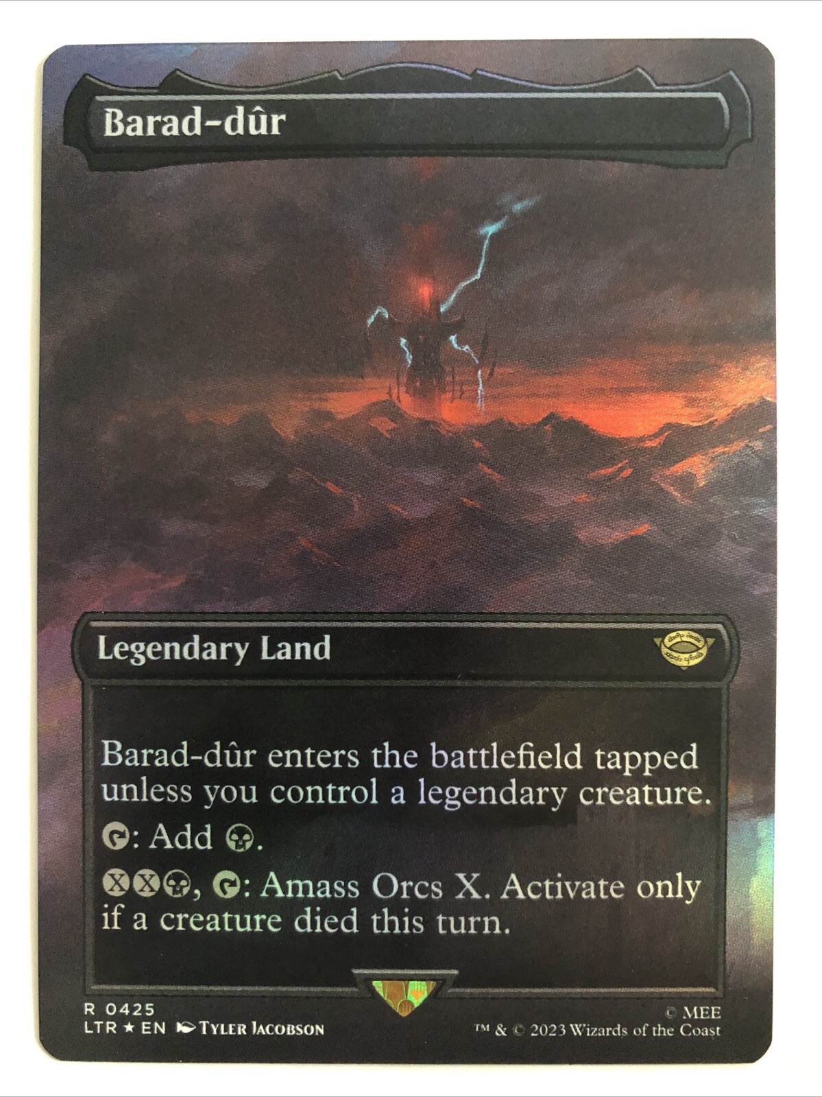 MTG Lord Of The Rings Barad-dur Borderless Foil 0425 NM Rare