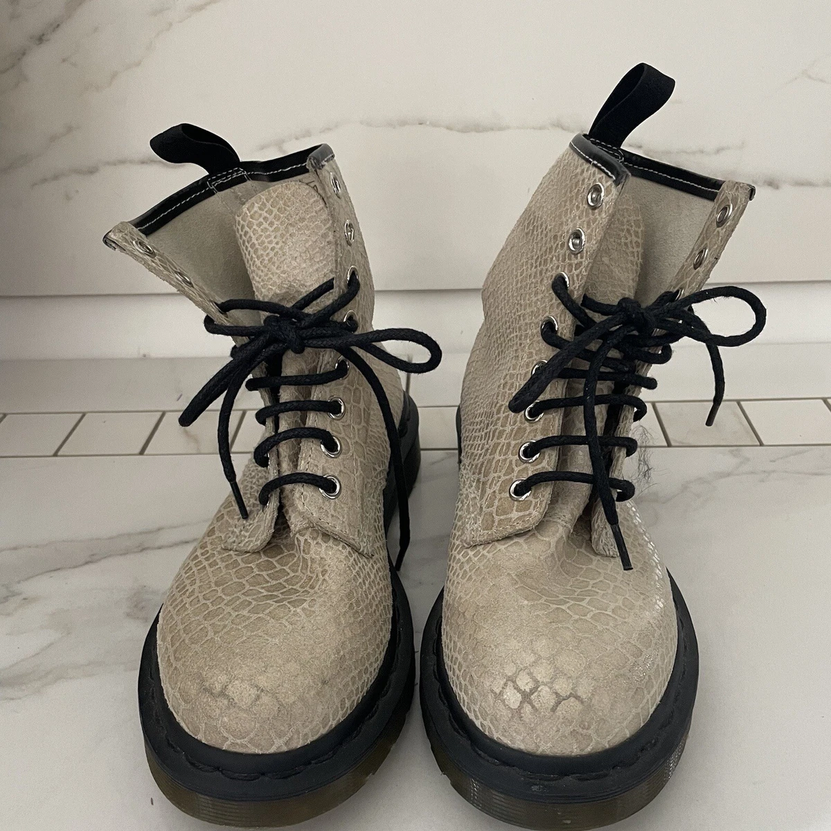 Snake print cheap dr martens