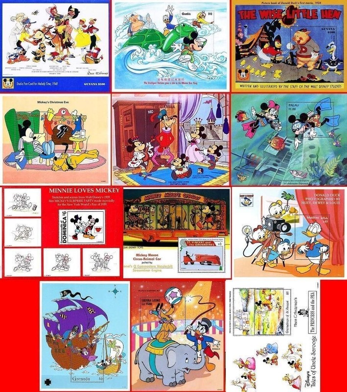 👉DISNEY/TREMENDOUS collection x100 different S/S MNH FREE shipping💰wholesale💰