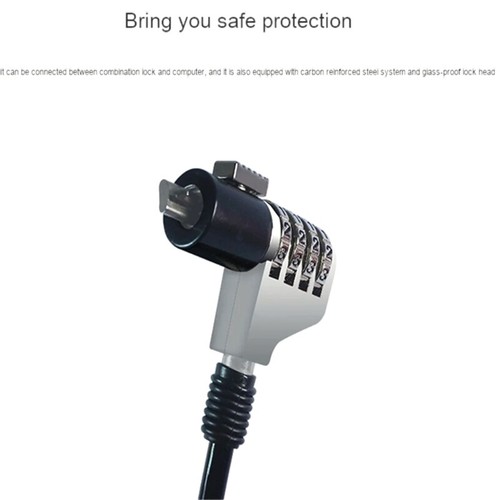Laptop Cable Lock Security Cable 4 Digit Password Combination Computer Lock - Afbeelding 4 van 8