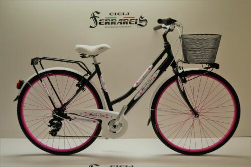 Vélo De Ville Vintage MADICKS 26 Pouces Femme - Avec Panier En Osier Et Sac