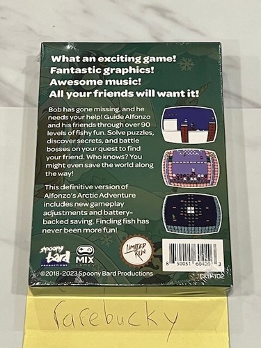 Alfonzo's Arctic Adventure (Nintendo NES) NEW SEALED MINT, RARE LIMITED RUN LRG! - Picture 2 of 2
