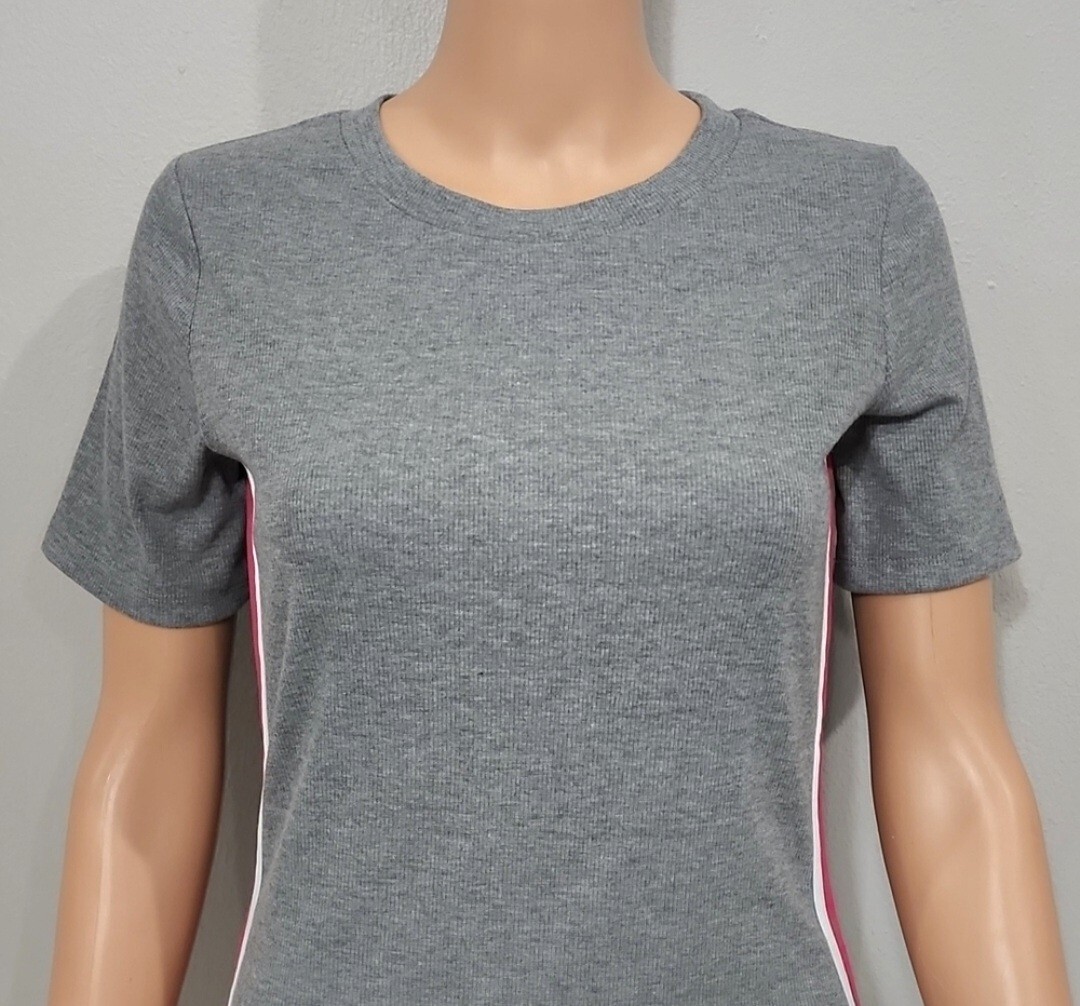 Divided H&M Women's Casual Gray Short Sleeve Round Neck Dress Size M eBay