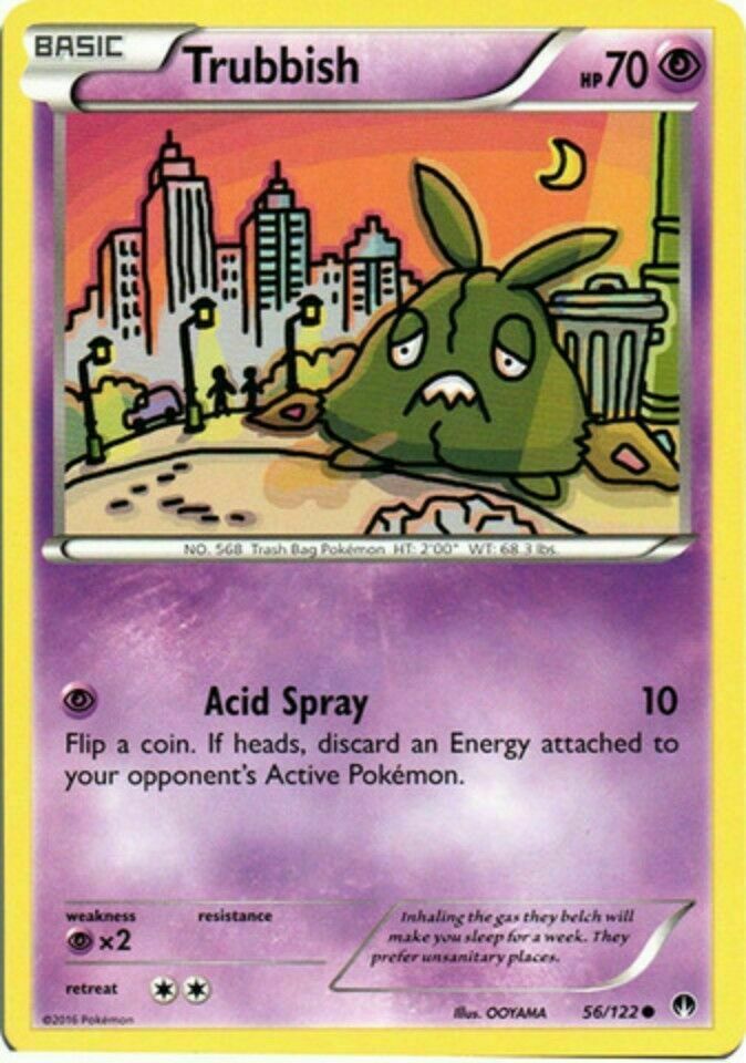 TARJETA POKEMON BASURA 56/122 Nº 568 BOLSA BASURA POKEMON TCG CCG
