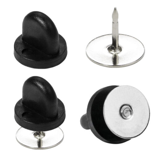 Tie Tacks Blank Pins w/ PVC Rubber Pin Backs/Butterfly Clutches for Craft Making - Picture 4 of 31