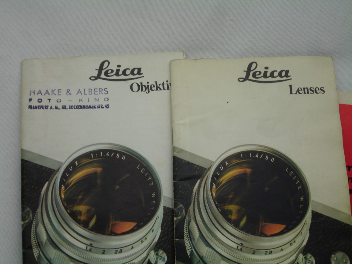 Vintage Leica Lenses Catalog Brochure 1968 Original | eBay