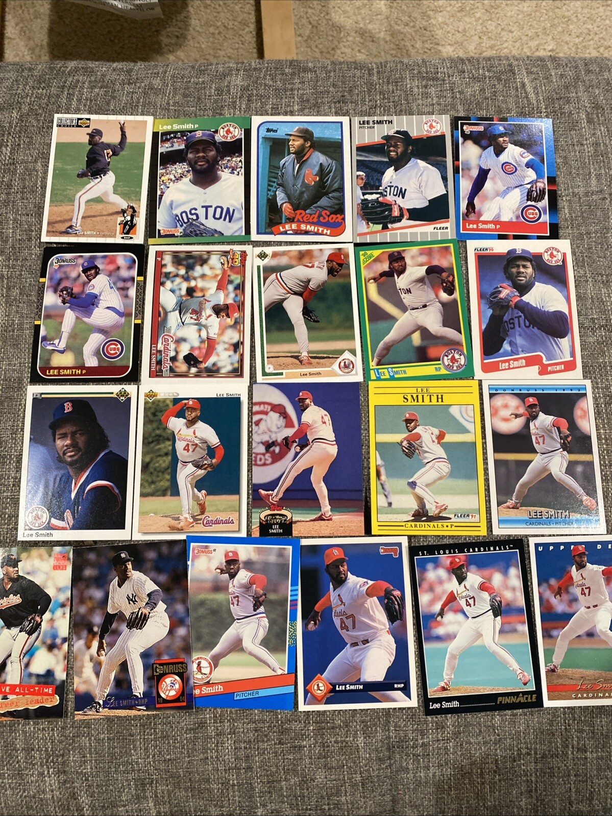 Lee Smith (21) Card Lot Boston Red Sox