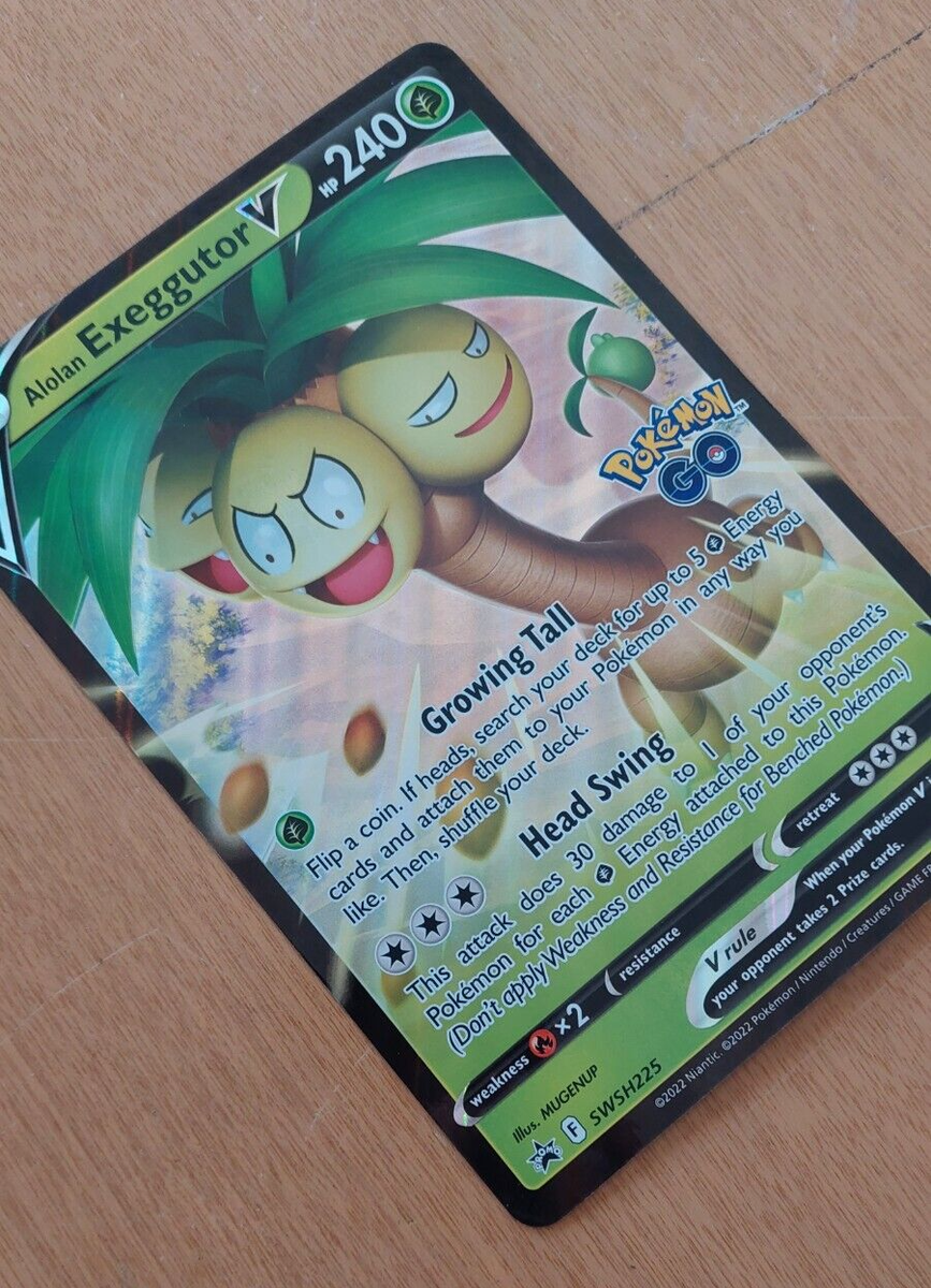 JUMBO Alolan Exeggutor V (SWSH225) Pokemon Promo Card | eBay