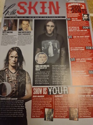CHRIS MOTIONLESS IN WHITE A4 CLIPPPING PAGE POSTER KERRANG MAGAZINE UK 