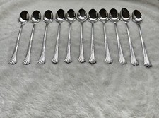 11 Iced Teaspoons Oneida SPRING GLEN Stainless Distinction Deluxe 7 1/2  
