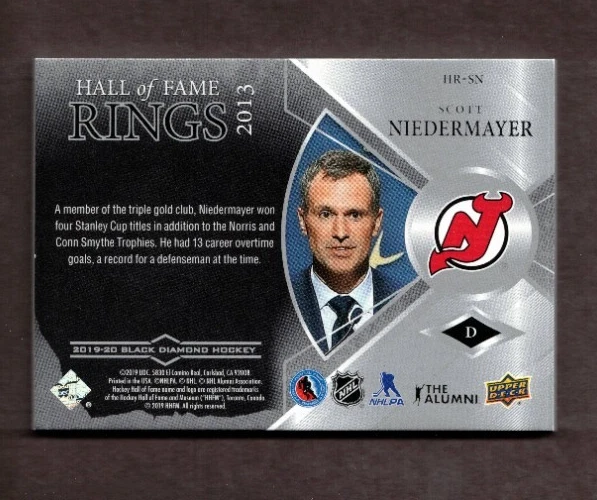Scott Niedermayer 2019-20 Black Diamond Hall of Fame Rings - Image 2 of 2