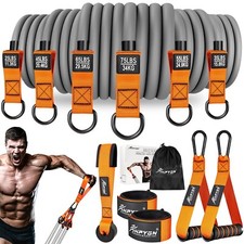 Resistance Bands, 300lbs 360lbs Heavy Exercise Bands with Handles, Fitness Ba...