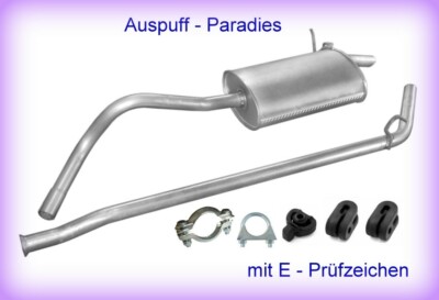 Abgasanlage Auspuff Auspuffanlage für Renault Kangoo 1.2 (58PS) K/FCO1_+Anbaukit