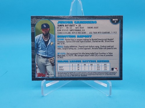 Junior Caminero 2024 Bowman Chrome RC #BC25-7 1999 25th Anniversary - Rays - Picture 2 of 2