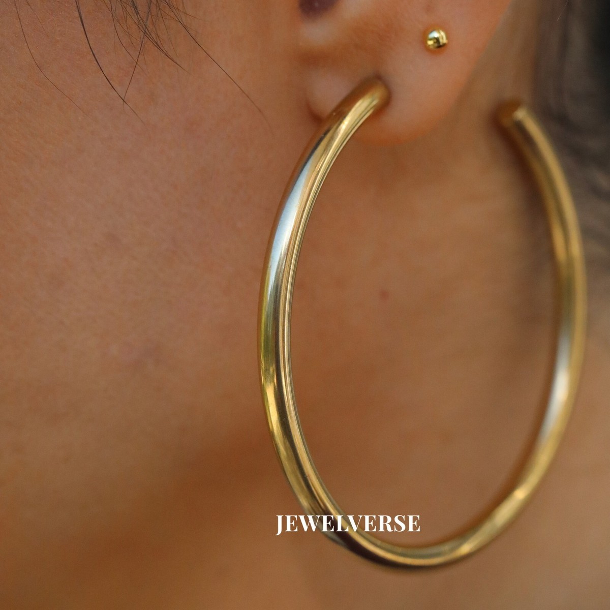 【MONDAY EDITION】Crystalline Hoop Earrings - Large / ピアス MONDAY EDITION] crystalline hoop earrings - large ピアス
