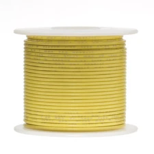 18 AWG Gauge GPT Marine Wire Stranded Hook Up Wire Yellow 100 ft 0.0403" 60 Volt