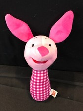 Disney Winnie the Pooh PIGLET Rattle Plush 11" Makes Rattle Noise Baby