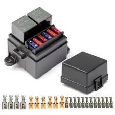 TIERXIALY Relay Fuse Block with terminals and Relays Slots car Fuse Relay Box...